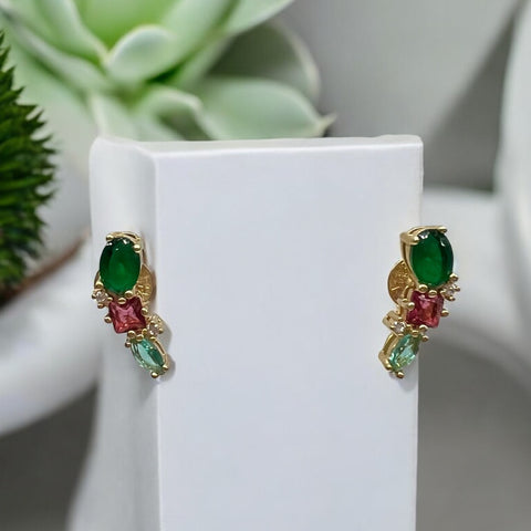 Brinco Ear Cuff Colorido Brinco Ear Cuff Colorido